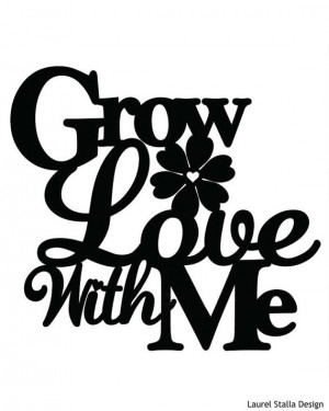 Wooden Black Laser Cut out Words Wall hanging artwork. Grow Love with ...
