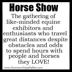 Horse show fun! www.showmanshipathalter.com