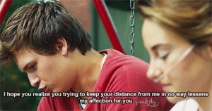 The chemistry and relationship between Hazel and Gus, it was soo ...