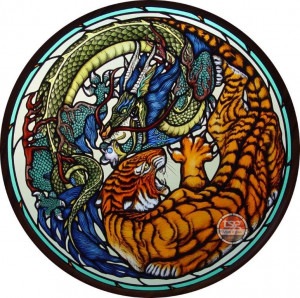 Dragon Stained Glass Window