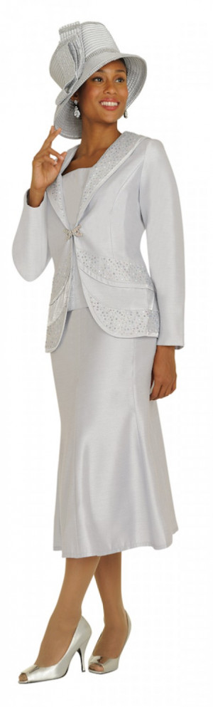 White Church Skirt Suits for Women