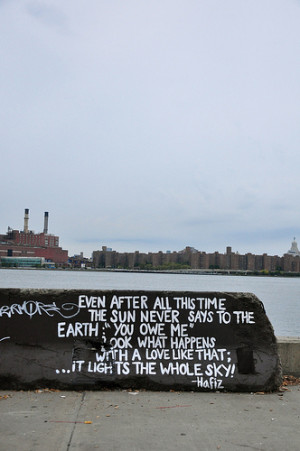Even after all this time The Sun never says to theEarth: “You owe me ...