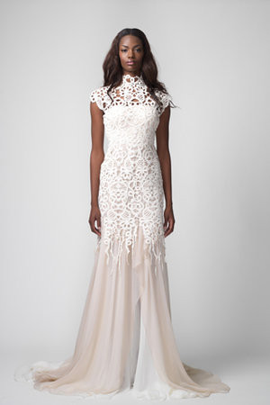 Bibhu Mohapatra Resort 2012 Lace Gown Profile Photo