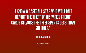 know a baseball star who wouldn't report the theft of his wife's ...