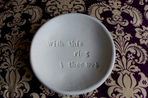 ... https://www.etsy.com/listing/119448604/wedding-vows-quote-jewelry-dish