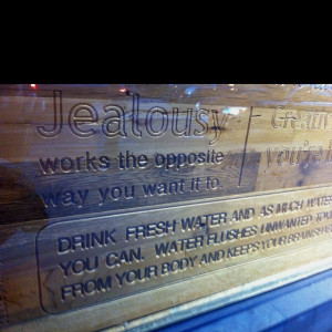 lululemon storefront manifesto in wood
