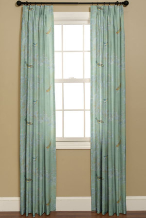 Curtain with style Inverted Box pleat amd Fabric material REIGATE