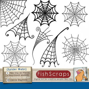 Spider Web ClipArt - Halloween Clip Art - Png Digital Stamps ...