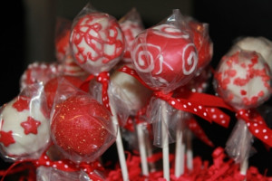 Pop Baskets - a dozen cake pops, wrapped in individual clear bags with ...