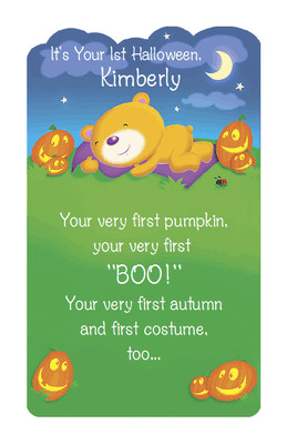 printable card: Baby's First Halloween greeting card