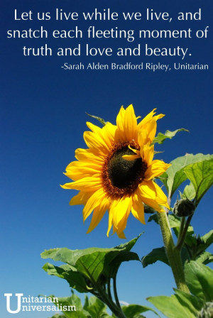 Snatch each moment of truth and beauty.