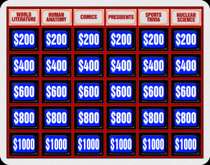 Double Jeopardy Board