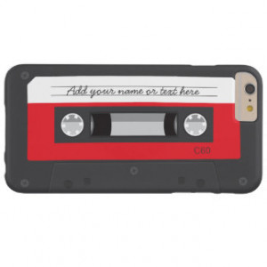 Funny Vintage Retro Music Cassette Tape Barely There iPhone 6 Plus ...