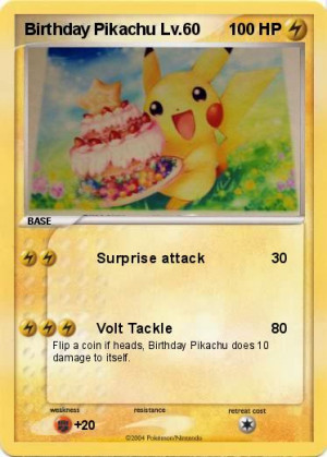 These are the pok mon birthday cakemon suprise pokemon card Pictures