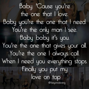 Beyonce - Love On Top (song lyrics)