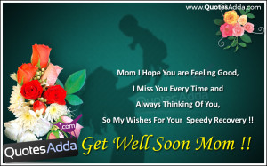 Top English Nice Get Well Soon Mom Quotations & Messages with Images ...