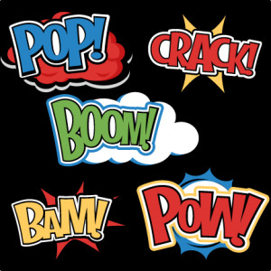 Words SVG cutting files for scrapbooking superhero clipart clip art ...