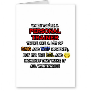 Funny Personal Trainer ... OMG WTF LOL Cards