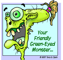 Green-eyed-monster of Envy and Jealousy