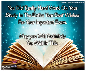Important Exam Wishes Quotes and Messages
