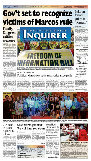 Inquirer News Paper The Phil