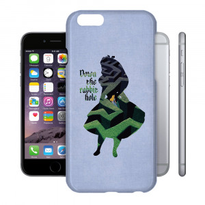 Alice in Wonderland Down The Rabbit Hole Quote Phone Hard Shell Case ...