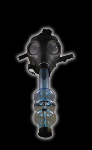 Gas Mask With Acrylic Bong