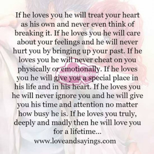 if he really loves you