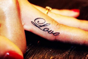 Finger Love Tattoo