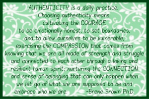 Brene Brown quote - Authenticity
