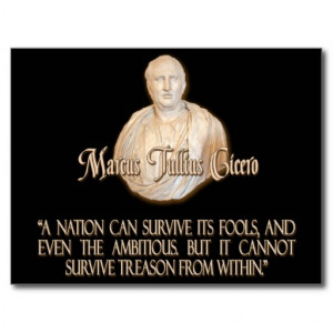 Cicero Quote on Treason Post Card