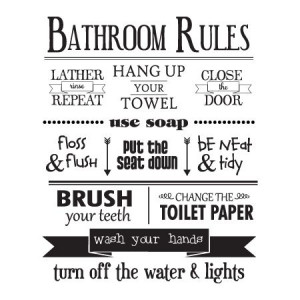 Bathroom Rules Wall Quotes™ Decal