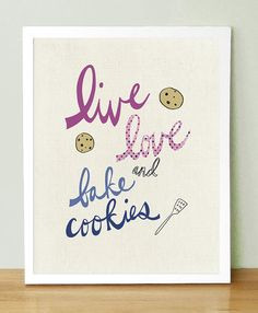 ... bake cookies art print 8x10 by uupp on etsy $ 20 00 more baking quotes