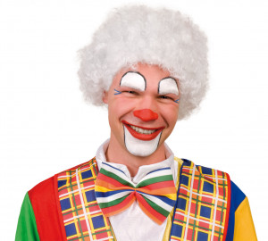 Adult white afro clown wig