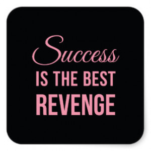 Success Revenge Motivational Quote Black Pink Stickers