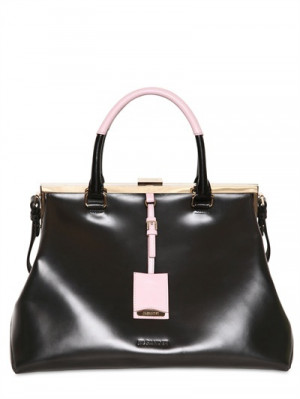 JIL SANDER - MEDIUM SPORTY MADAME MATT LEATHER BAG - LUISAVIAROMA ...