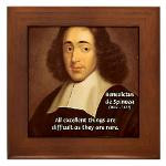 Spinoza Ethics Philosophy Framed Tile