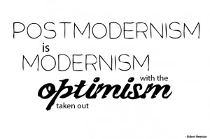 Postmodernist Designs for postcards ( based on postmodernism quotes)
