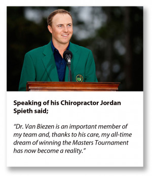 Jordan Spieth quote on Chiropractic