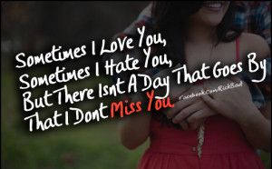 Miss You Quotes | Sometimes I Love You Couple Love Hug Fun