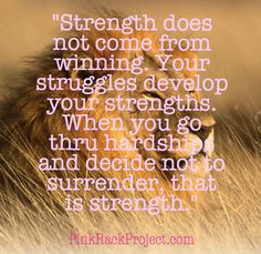 ... strength #pinkribbon #breastcancer #support #quotes #pinkrackproject #
