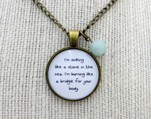 Brand New - Tautou Inspired Lyrical Quote Pendant Necklace ...