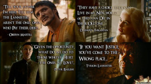 Game of Thrones S4 quotes - Oberyn, Dany, Littlefinger, Tyrion