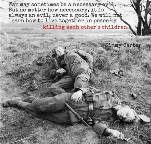 ... learn how to live together in peace by killing each other's children