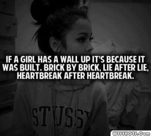 If a girl has a wall up....