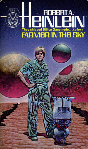 Farmer in the Sky by Robert A. Heinlein book covers