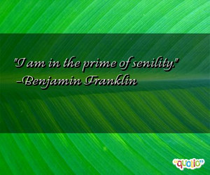Senility Quotes