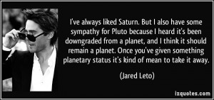 ve always liked Saturn. But I also have some sympathy for Pluto ...