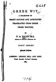 Cover of: Greek Wit: A Collection of Smart Sayings and Anecdotes by ...