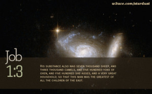 Bible Quote Job 1:3 Inspirational Hubble Space Telescope Image